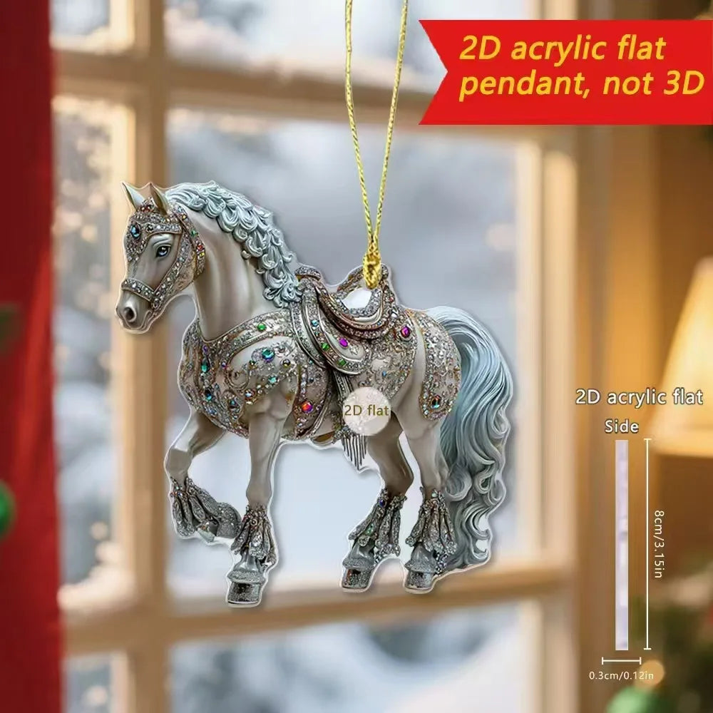 Elegant Horse Acrylic Pendant