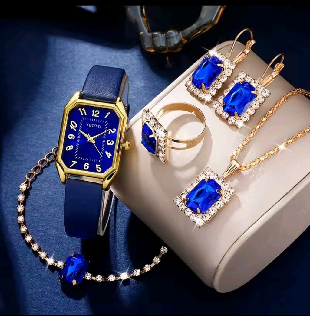 Luxury Women's Watch & Jewelry Gift Set