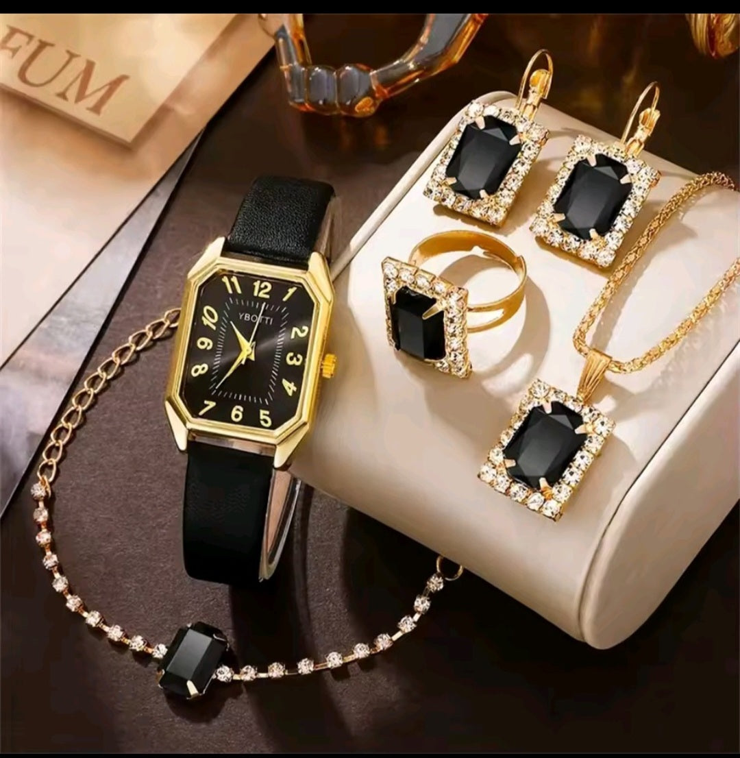 Luxury Women's Watch & Jewelry Gift Set